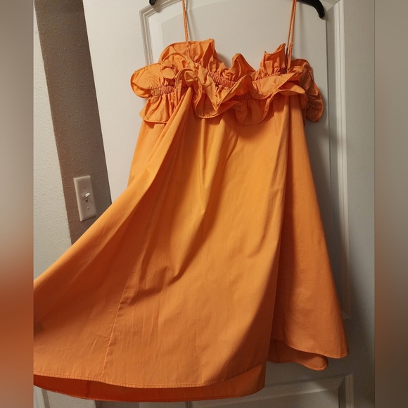h&m orange ruffle dress H&M | Dresses | Hm Peach Flounce Ruffle Dress Large